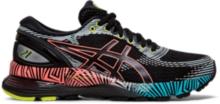 Women's GEL-NIMBUS 21 LITE-SHOW | Black/ Sun Coral | Running Shoes | ASICS