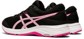 black and pink asics