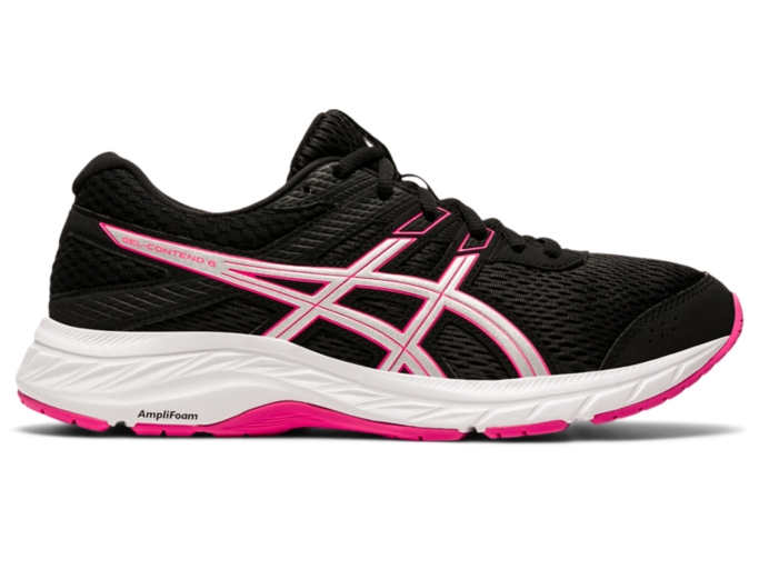 Women's GEL-CONTEND 6 | Black/Pink Glo | Running Shoes | ASICS