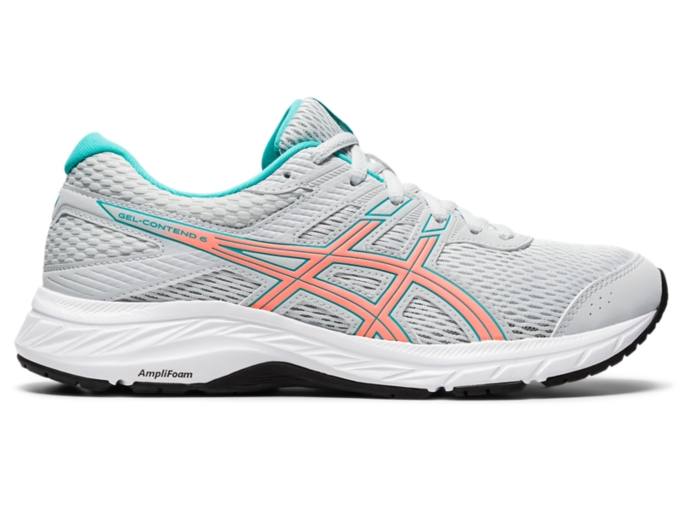 Women's GEL-CONTEND 6 | Glacier Grey/Sun Coral | Running Shoes | ASICS