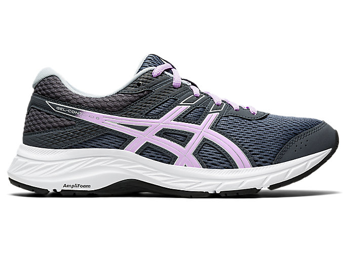 Image 1 of 7 of Women's Carrier Grey/Lilac Tech GEL-CONTEND 6 WIDE Women's Running Shoes