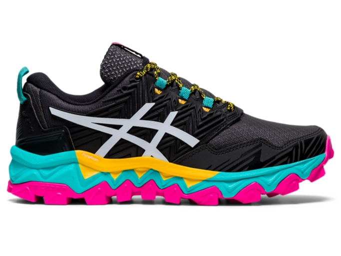 GEL FujiTrabuco 8 Women Black White Women s Trail Running Shoes ASICS United States