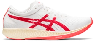 womens red asics running shoes