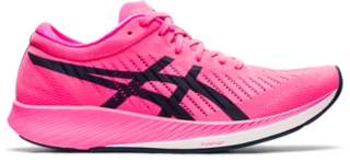 Women s METARACER Hot Pink French Blue Running Shoes ASICS