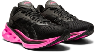 black and pink asics