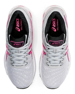 Pink and on sale gray asics