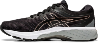 Women's 8 WIDE | Black/Rose Gold | Running Shoes | ASICS