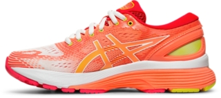 Asics gel-nimbus 21 women's 2025 running shoes white/sun coral