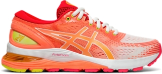 Women's GEL-NIMBUS 21 | WHITE/SUN CORAL | Running | ASICS Outlet