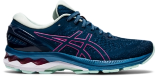 asics blue and pink trainers