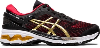 black and gold asics running shoes