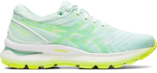 asics neon colored running shoes