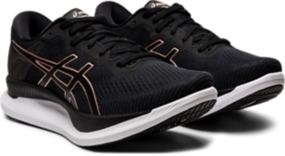 Asics glideride women's 2025 running shoes black/rose gold