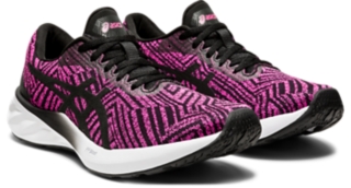 Women s ROADBLAST Pink Glo Black Running Shoes ASICS