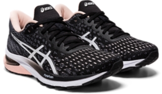 womens asics black and white