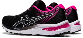 Black and pink 2025 womens asics shoes