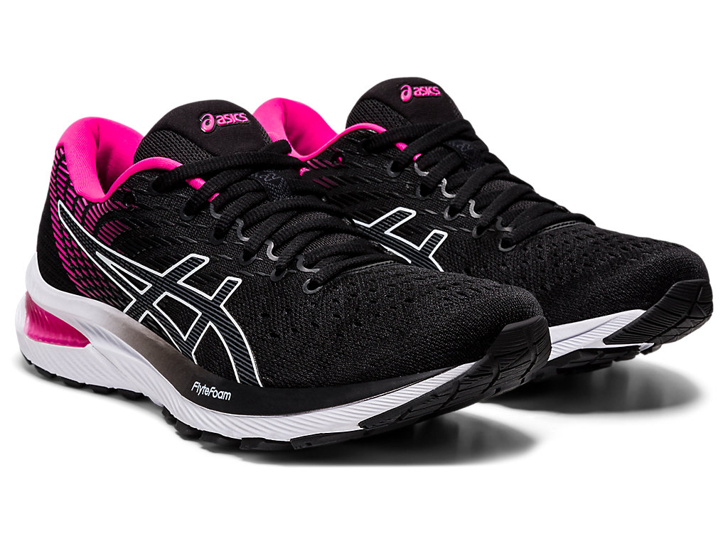 Women's GEL-CUMULUS 22 | Black/Pink Glo | Running Shoes | ASICS