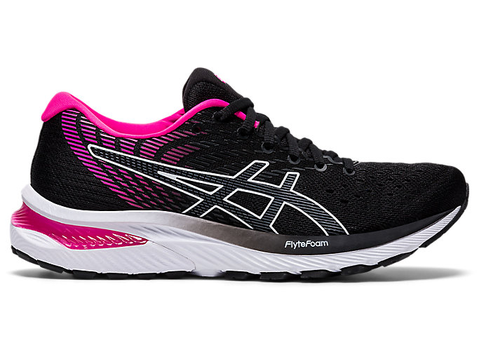 Image 1 of 7 of Women's Black/Pink Glo GEL-CUMULUS 22 Women's Running Shoes & Trainers