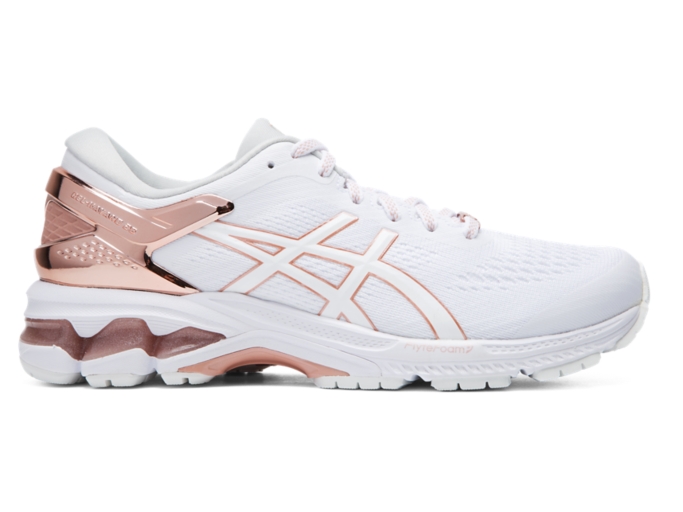 GEL KAYANO 26 PLATINUM Women White Rose Gold Women s Running Shoes ASICS United States