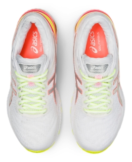 Asics gel-nimbus 21 women's running shoes white/sun outlet coral