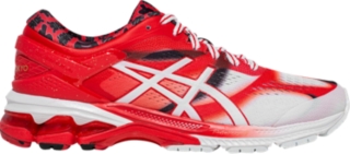 womens red asics running shoes