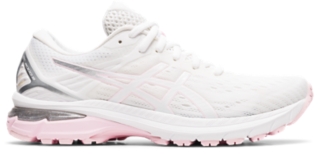 asics white and pink
