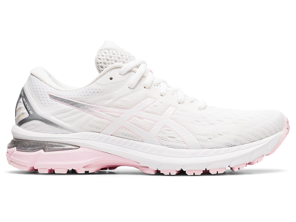 Introducir 119+ imagen white and pink asics womens