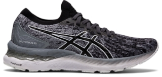 Versterker geleidelijk Beperken Women's GEL-NIMBUS 23 KNIT | Sheet Rock/Black | Running Shoes | ASICS