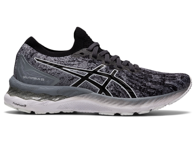 Women's GEL-NIMBUS 23 KNIT | Sheet Rock/Black | Running Shoes | ASICS