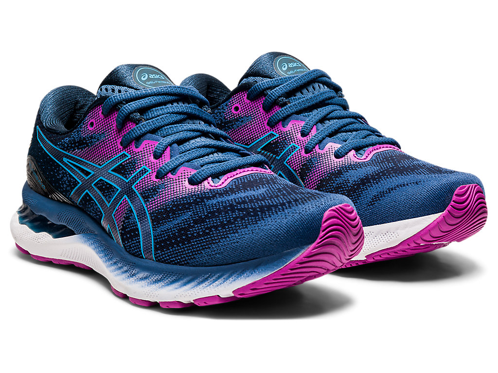 Betrokken pantoffel Onderdrukken Women's GEL-NIMBUS 23 | Grand Shark/Digital Aqua | Running Shoes | ASICS