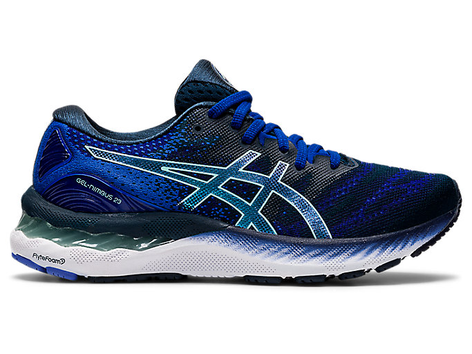Image 1 of 7 of Women's French Blue/Fresh Ice GEL-NIMBUS 23 Women's Running Shoes & Trainers