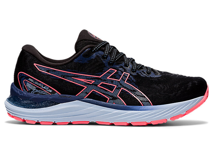 Image 1 of 7 of Mulher Black/Blazing Coral GEL-CUMULUS ™23 Women's Running Shoes & Trainers