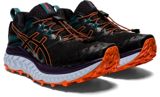 Ripley - ZAPATILLAS DEPORTIVAS ASICS PARA MUJER GEL-TRABUCO 10 BLACK/NOVA  ORANGE