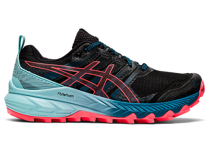 Image 1 of 7 of Women's Black/Blazing Coral GEL-TRABUCO™ 9 Women's Trail Running Shoes & Trainers