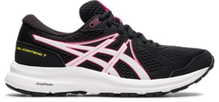 Black and pink womens asics shoes sale