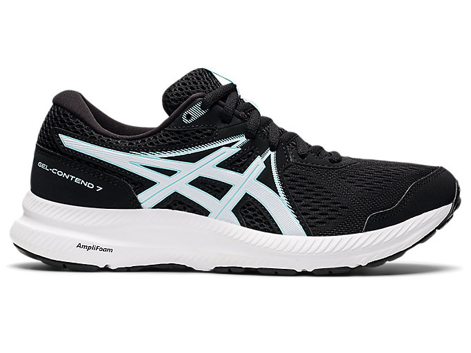 Image 1 of 7 of Women's Black/Clear Blue GEL-CONTEND™ 7 Chaussures Running pour Femmes