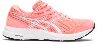 Asics Gel Fortitude Women's Running Shoes Silver Fiery Coral Size 7 1/2