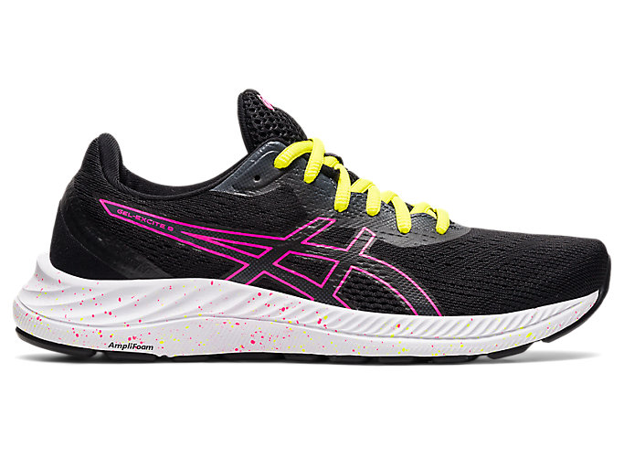 Women's GEL-EXCITE 8 | Black/Hot Pink | Running Shoes | ASICS