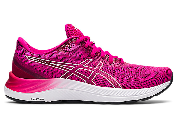 Image 1 of 7 of Women's Pink Rave/White GEL-EXCITE™ 8 Länger Laufen