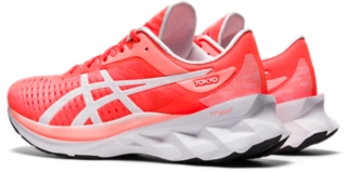 Asics Novablast 4 White / Sunrise Red Running Shoes - Sneak in Peace