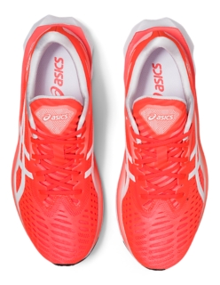 Asics Novablast 4 White / Sunrise Red Running Shoes - Sneak in Peace