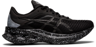 Womens asics shop black shoes