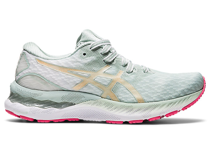 Image 1 of 7 of Women's Lichen Rock/Champagne GEL-NIMBUS™ 23 NEW STRONG™ Women's Running Shoes & Trainers