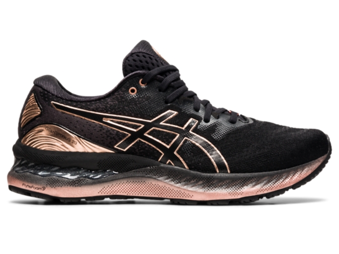 GEL-NIMBUS 23 PLATINUM | BLACK/ROSE GOLD | レディース ランニング シューズ【ASICS公式】