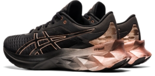 Women's black and store rose gold asics