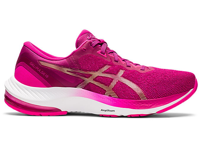 Image 1 of 8 of Women's Fuchsia Red/Champagne GEL-PULSE 13 Women's Road Running Shoes