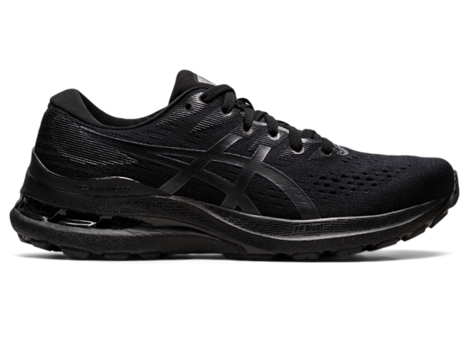 Asics kayano womens black white best sale