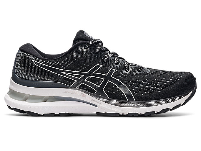 Image 1 of 7 of Women's Black/White GEL-KAYANO™ 28 Chaussures Running pour Femmes