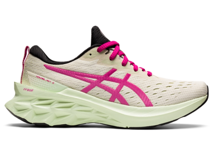 asics pink novablast trainers