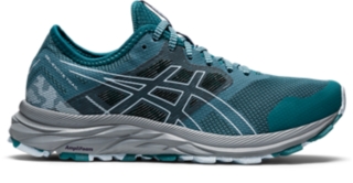 Women s GEL EXCITE TRAIL Misty Pine Soft Sky Running Shoes ASICS